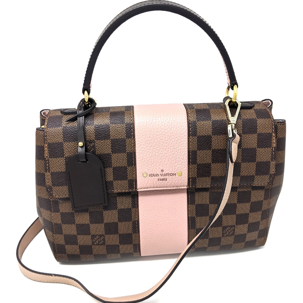 Louis Vuitton Brown and Pink Satchel